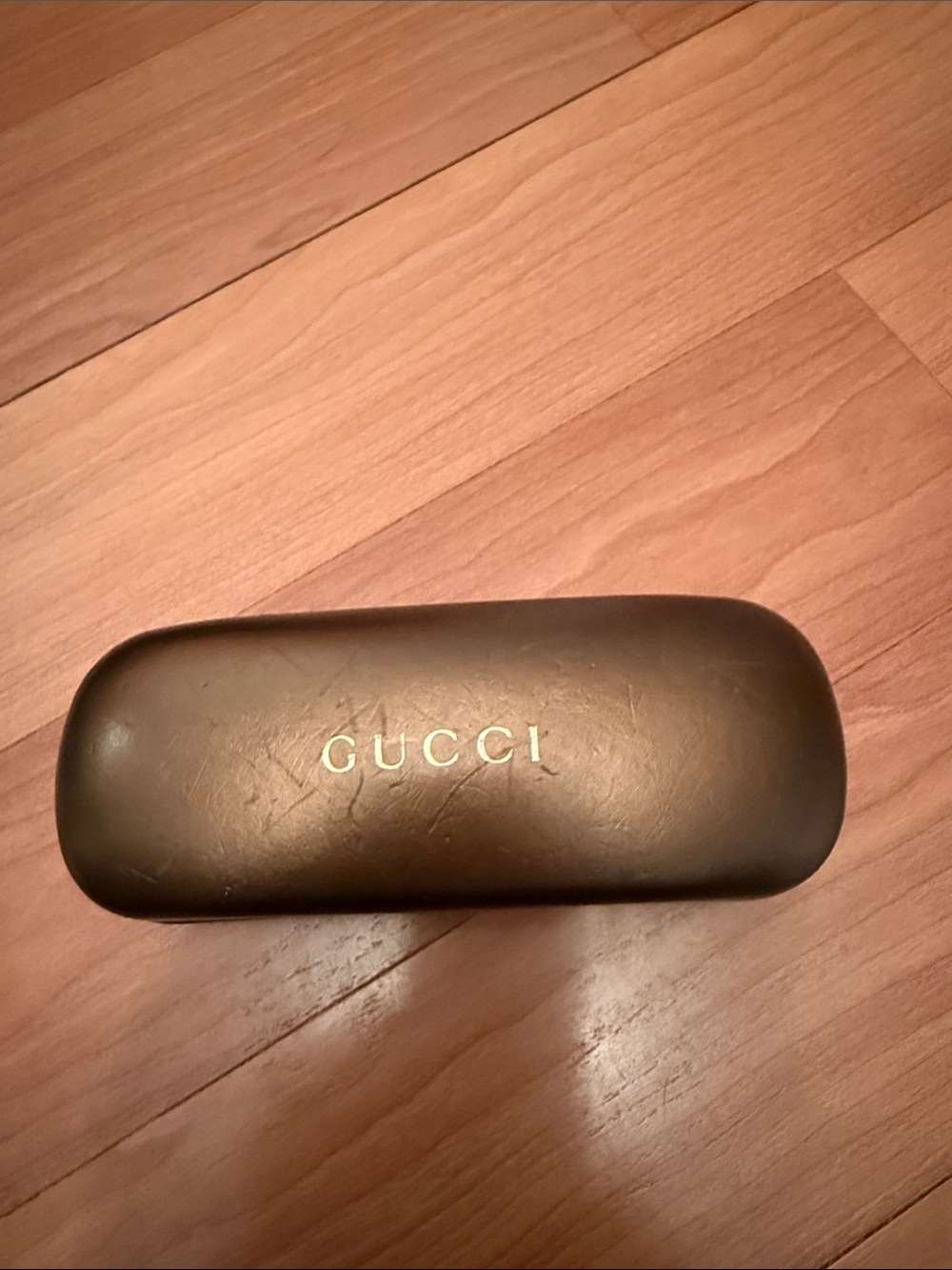 Gucci Brown Sunglasses Case with Gold Logo